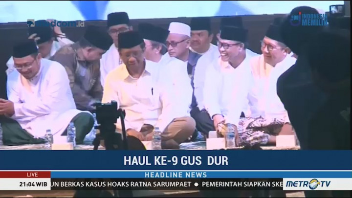 Mahfud MD Hadiri Haul Gus Dur ke-9