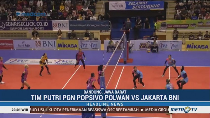PGN Popsivo Polwan Menang 3-0 atas Jakarta BNI