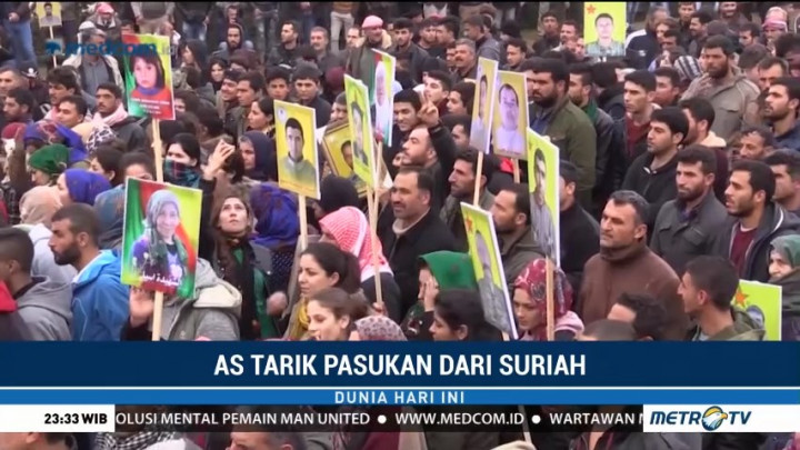 Sebagian Warga Suriah Menentang Penarikan Pasukan AS