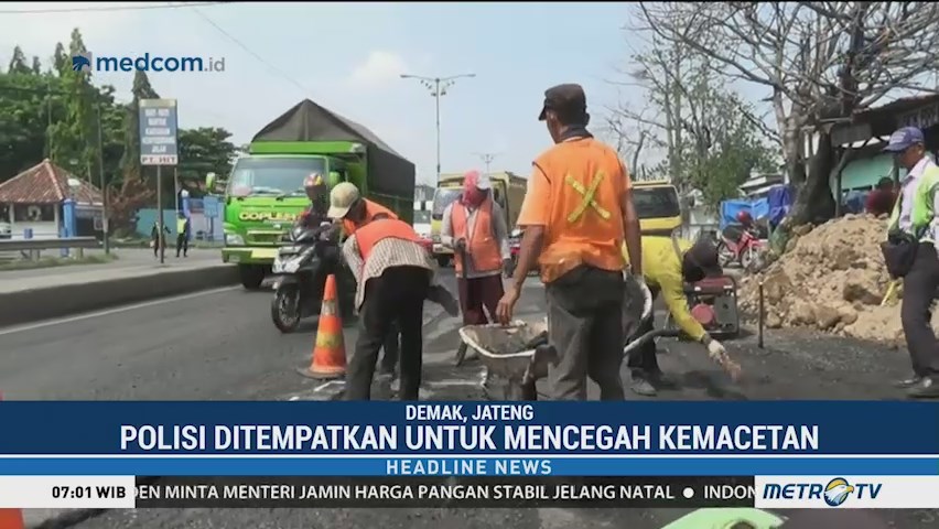 Jalur Pantura Demak Mulai Diperbaiki