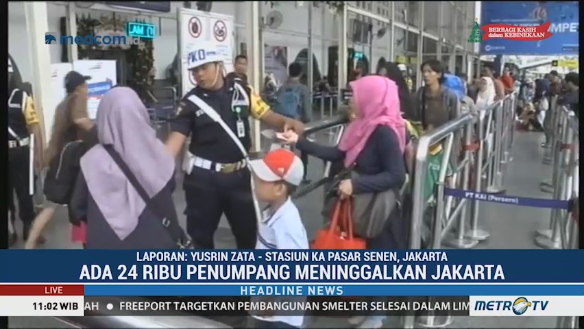 24 Ribu Warga Tinggalkan Jakarta Lewat Stasiun Pasar Senen