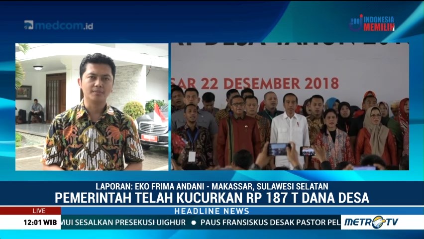 Jokowi Evaluasi Penggunaan Dana Desa di Sulawesi Selatan
