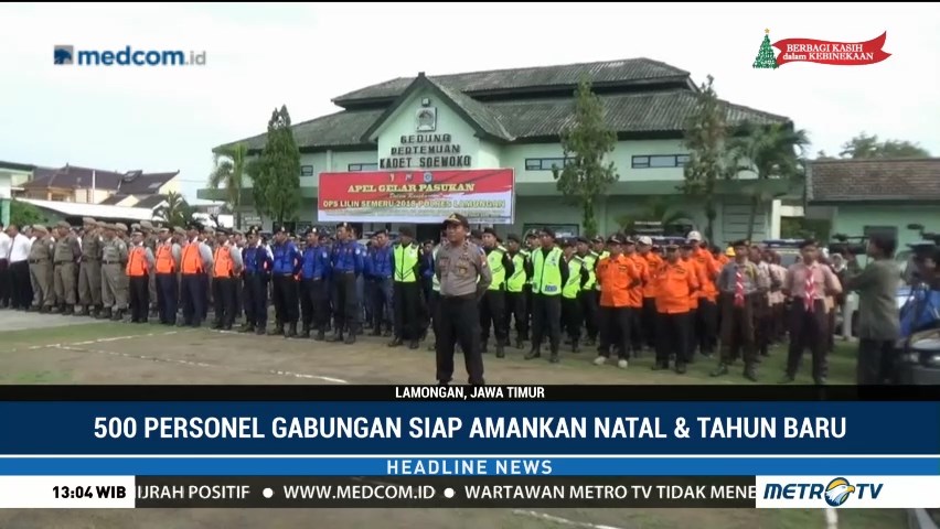500 Personel Gabungan Siap Amankan Natal dan Tahun Baru di Lamongan