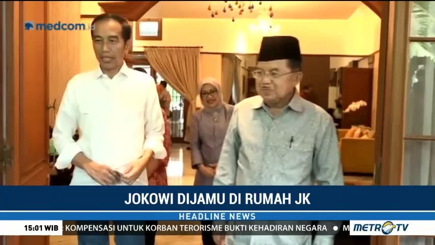 Jokowi Santap Siang di Kediaman JK