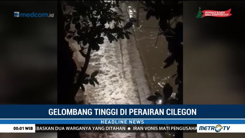 Video Amatir Gelombang Tinggi di Perairan Cilegon