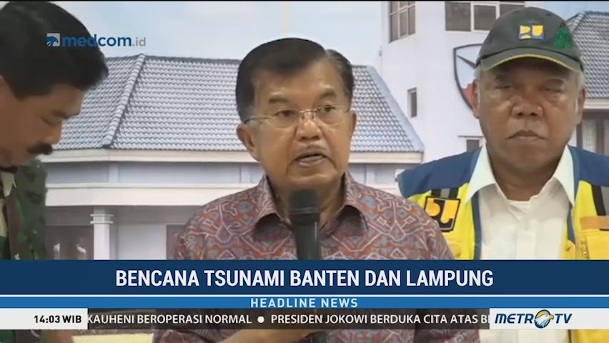 JK Ucapkan Belasungkawa untuk Korban Tsunami Selat Sunda