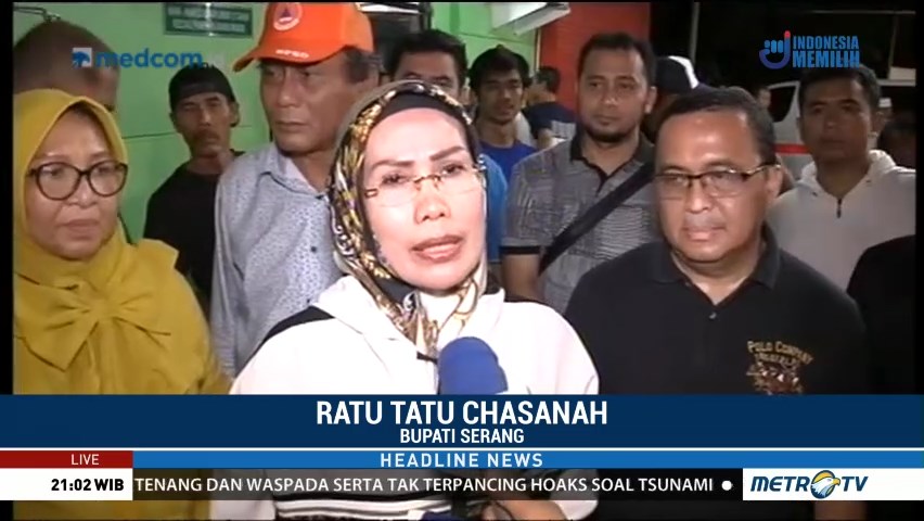 Bupati Serang Tinjau Proses Evakuasi Korban Tsunami