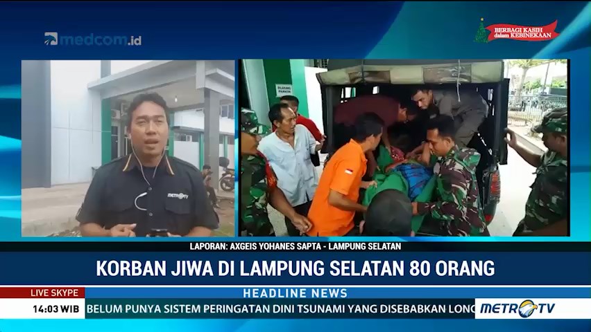Korban Luka Akibat Tsunami di Lampung Bertambah Jadi 280 Orang