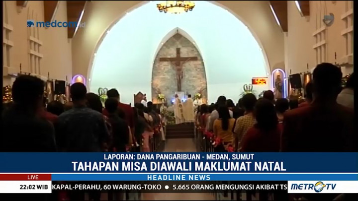 Misa Natal di Gereja Katedral Medan Berlangsung Khidmat