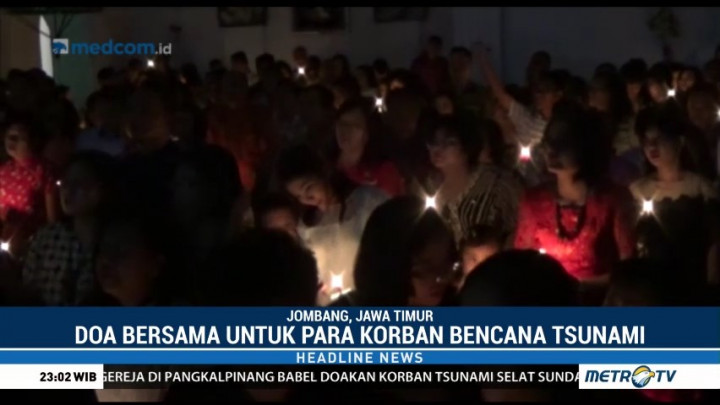 Jemaat GKJW Jombang Doakan Korban Tsunami di Banten dan Lampung