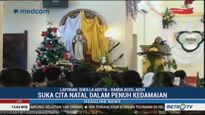 Misa Natal di GKHK Banda Aceh Berlangsung Khidmat