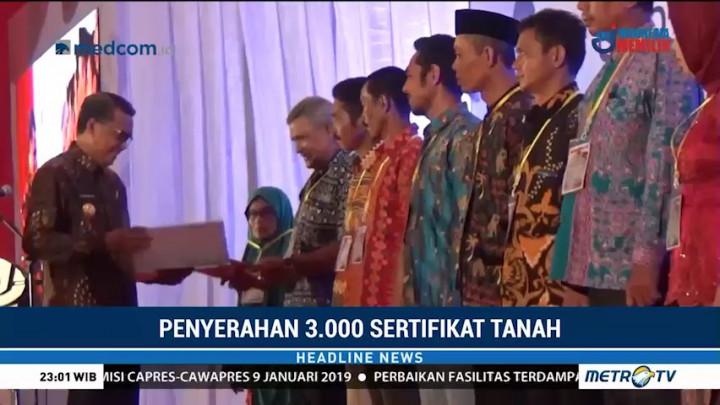 Pemprov Sulsel Bagikan 3.000 Sertifikat Tanah untuk Rakyat