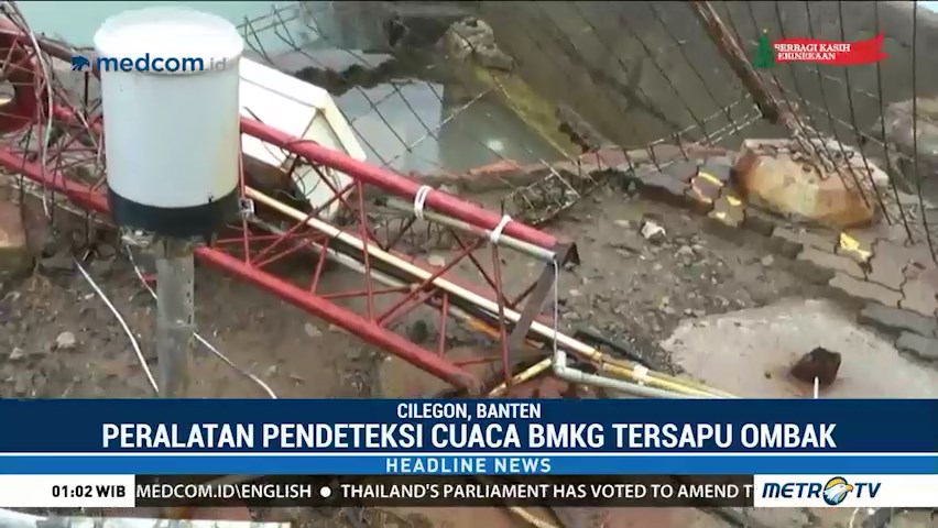 Cuaca Buruk, Peralatan Pendeteksi Cuaca BMKG Tersapu Ombak