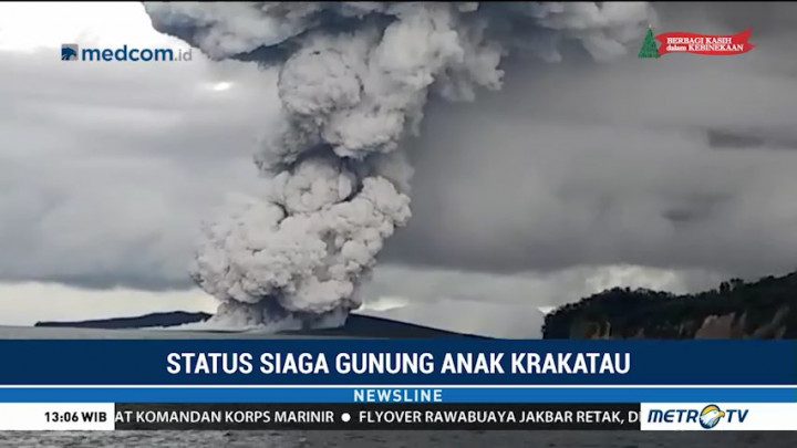 Rekaman Semburan Abu Vulkanik Anak Krakatau