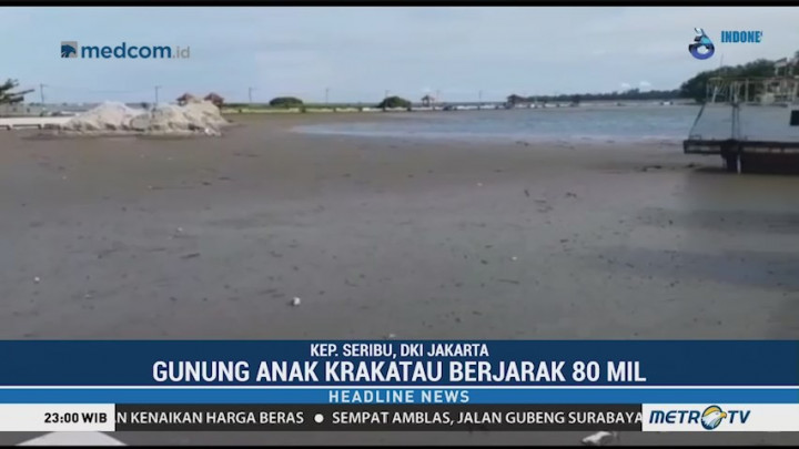 Material Erupsi Gunung Anak Krakatau Mengapung di Kepulauan Seribu