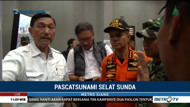 Menko Luhut Tinjau Lokasi Terdampak Tsunami Selat Sunda