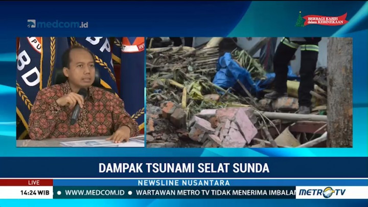 Update BNPB, Korban Tsunami Selat Sunda 426 Orang Meninggal