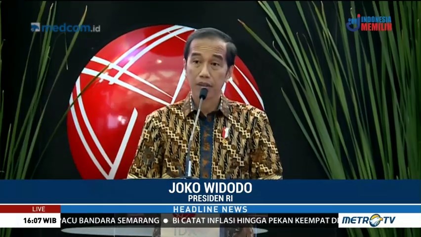 Jokowi Tutup Perdagangan Saham 2018