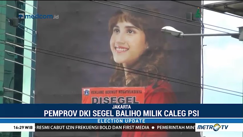 Baliho Tsamara Amany Disegel Pemprov DKI