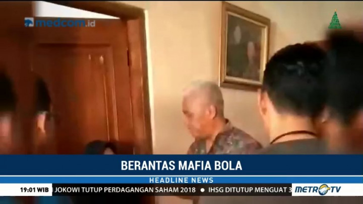 Satgas Anti Mafia Bola Tangkap Dwi Irianto alias Mbah Putih