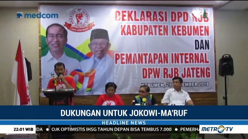 Relawan Jokowi Bersatu di Kebumen Deklarasikan Dukungan untuk Jokowi-Ma'ruf