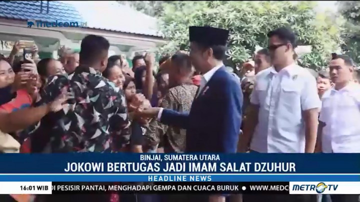Jokowi Jadi Imam Salat di Masjid Uswatun Hasanah