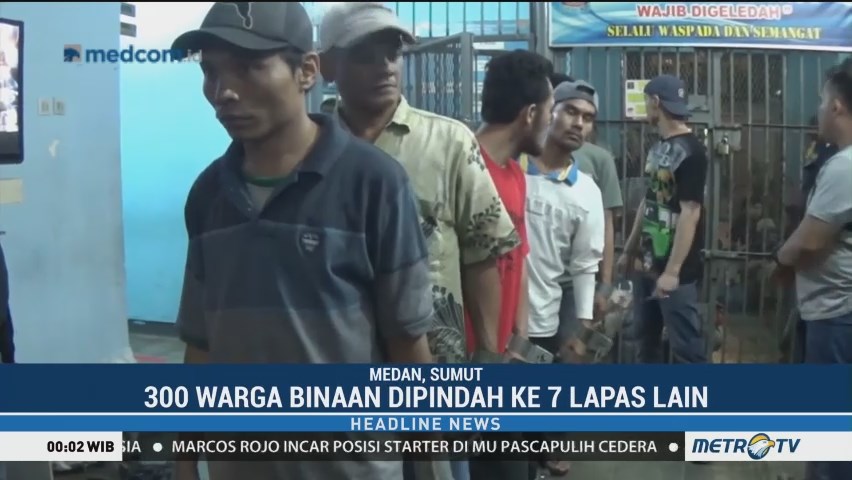 300 Napi Tanjung Gusta Dipindahkan ke 7 Lapas Lain