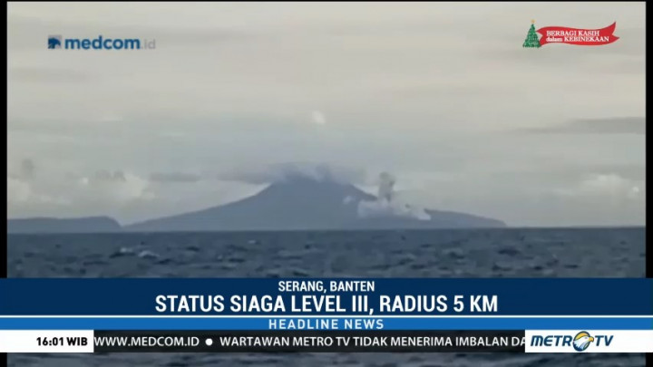 Gunung Anak Krakatau Meletus 54 Kali