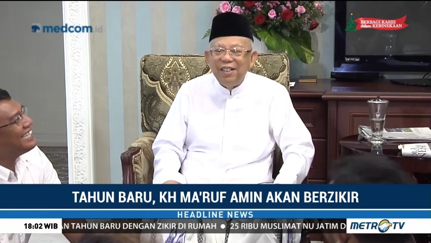 Ma'ruf Amin Memilih Habiskan Malam Pergantian Tahun dengan Beribadah