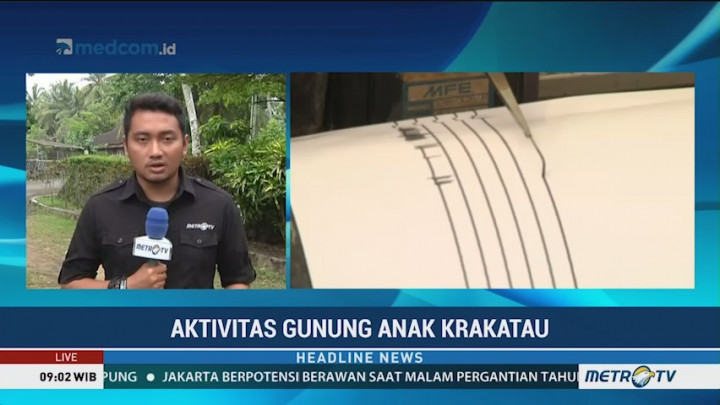 Gunung Anak Krakatau Masih Erupsi dengan Intensitas Rendah