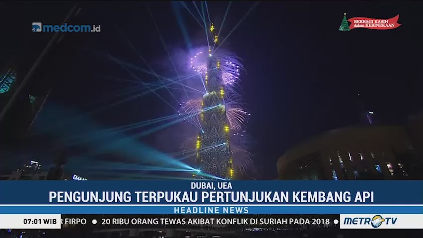 Kemeriahan Malam Pergantian Tahun di Dubai dan Pakistan