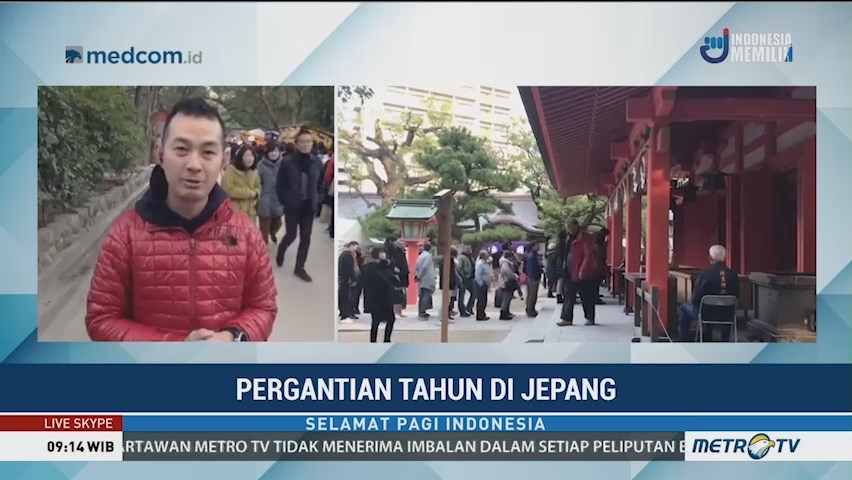 Warga Fukuoka Sambut Tahun Baru dengan Berdoa di Kuil