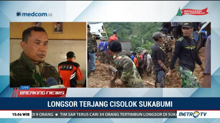 Pencarian Korban Longsor Cisolok Terus Dilakukan Hingga 6 Januari