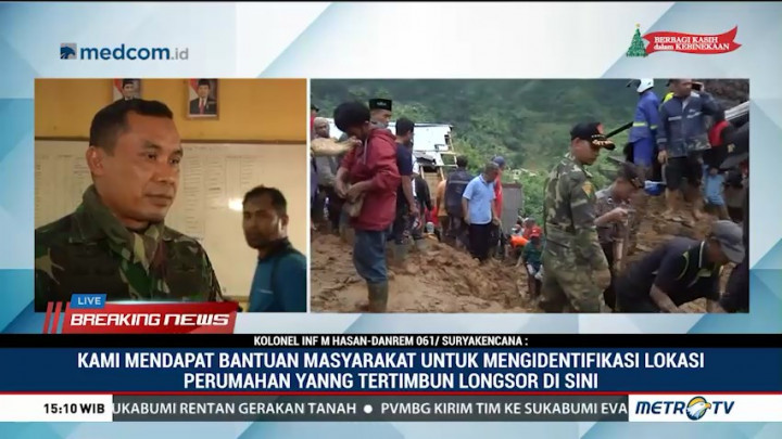 Cuaca Buruk, Basarnas Tidak Bisa Evakuasi Korban Longsor