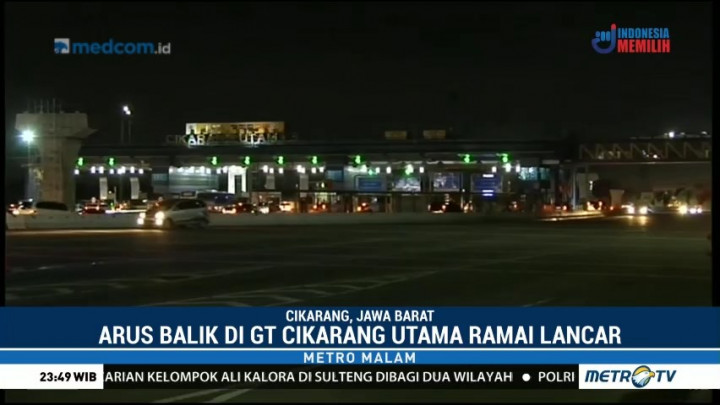 Arus Balik di GT Cikarang Utama Ramai Lancar