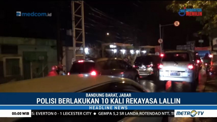 Kemacetan di Kawasan Wisata Lembang Mengular hingga 2 Km