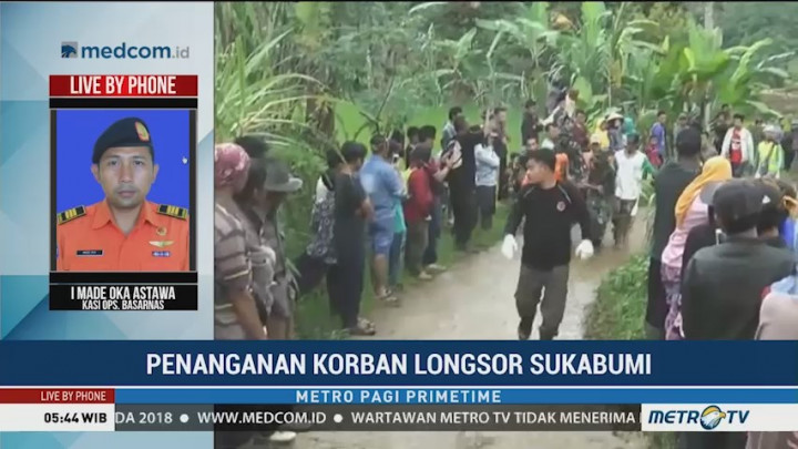 Evakuasi Korban Longsor di Sukabumi Terkendala Cuaca