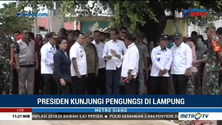 Presiden Jokowi Kunjungi Korban Tsunami di Lampung