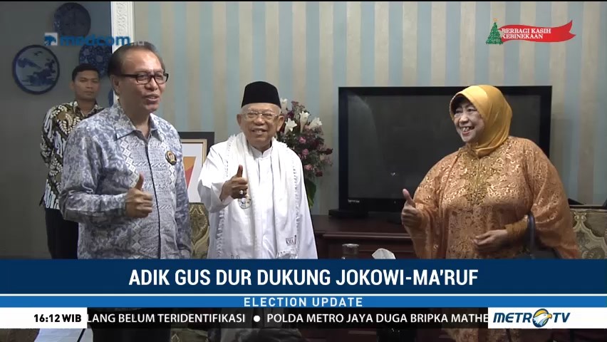 Adik Gus Dur Dukung Jokowi-Ma'ruf