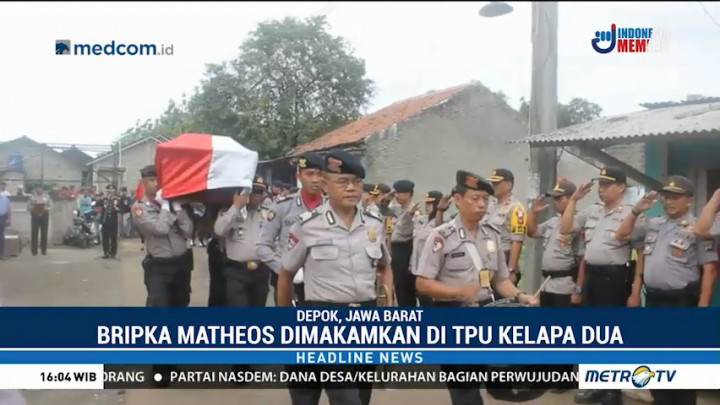 Bripka Matheos Dimakamkan di TPU Kelapa Dua