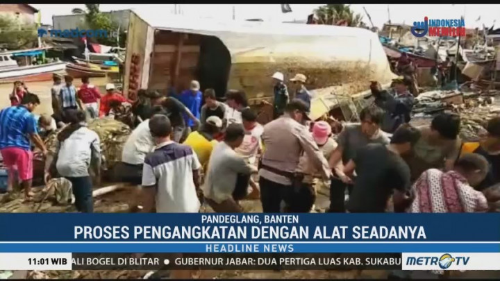Pascatsunami, Bangkai Kapal Nelayan di Labuan Mulai Dievakuasi