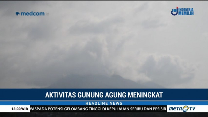 Aktivitas Gunung Agung Meningkat, Muncul Asap Tipis Membumbung Tinggi