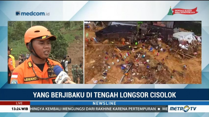 Yang Berjibaku di Tengah Longsor Cisolok Sukabumi