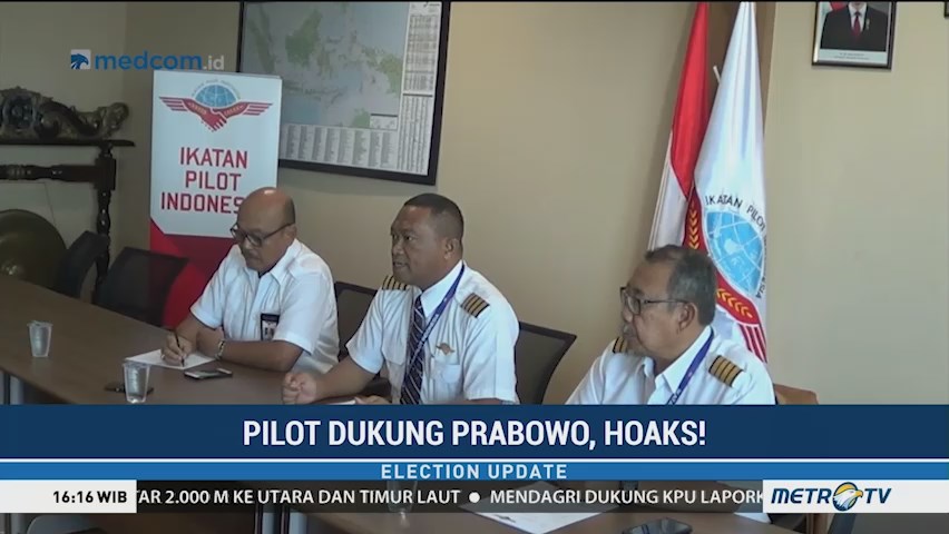 Ikatan Pilot Indonesia Tegaskan Netral di Pilpres 2019