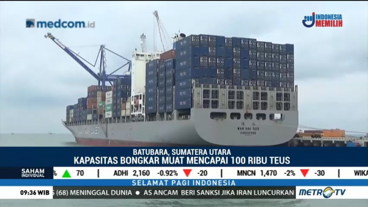 Pelabuhan Kuala Tanjung Layani Ekspor Perdana Peti Kemas