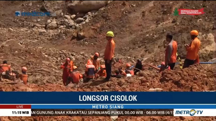 Petugas akan Bongkar Beberapa Rumah di Lokasi Longsor Sukabumi