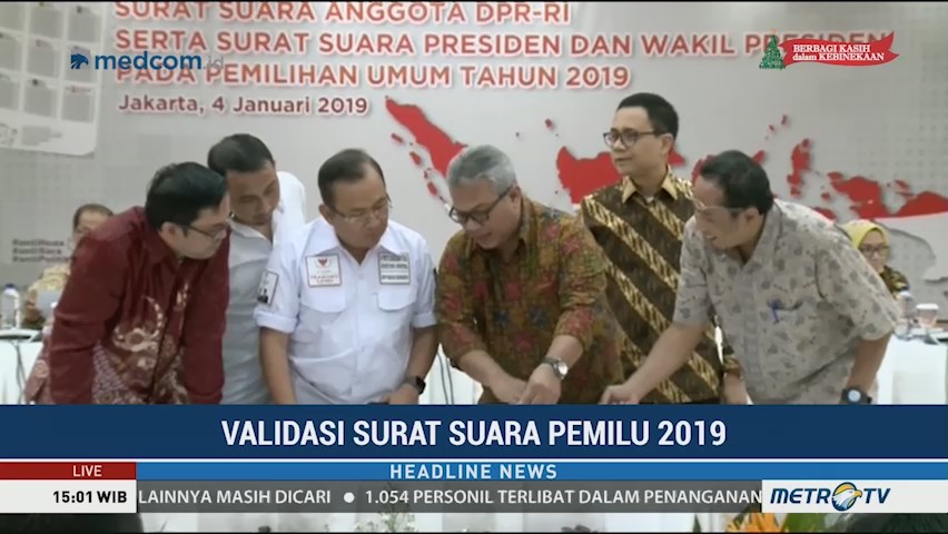 TKN Telah Hadir, Rapat Validasi Surat Suara Pemilu 2019 Dimulai