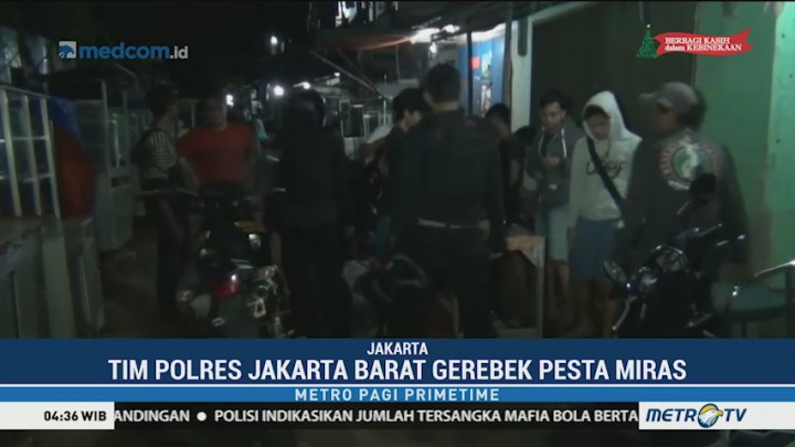 Pesta Miras, Tim Pemburu Preman Polres Jakbar Bubarkan Belasan Pemuda