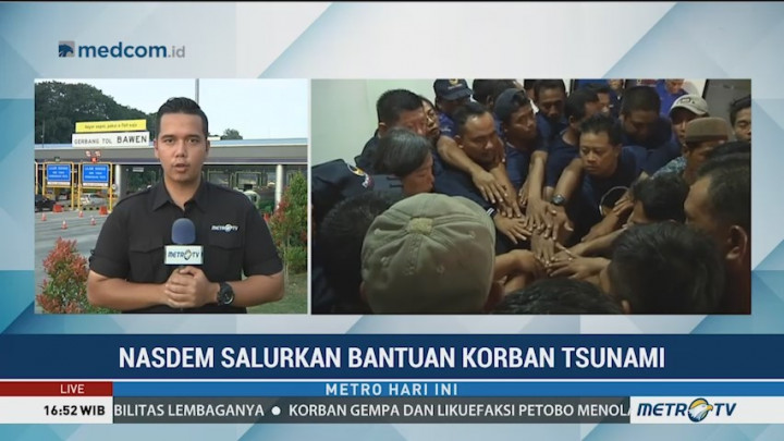 NasDem Salurkan 38 Truk Bantuan untuk Korban Tsunami Selat Sunda