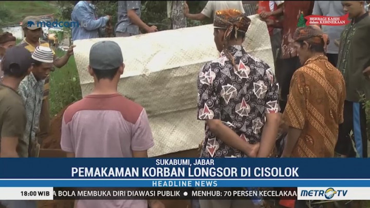 Jenazah Nanih Korban Longsor Cisolok Dimakamkan